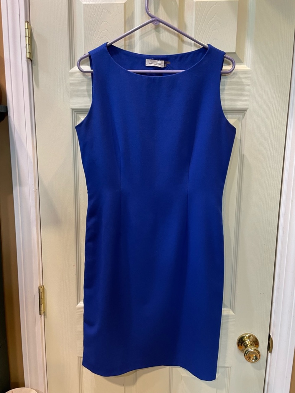 Calvin Klein Sleeveless Royal Blue Sheath Dress. Size 8